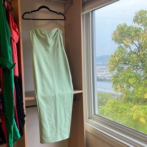 Hello Molly Size M Spaghetti Strap Sweetheart High Slit Midi Dress